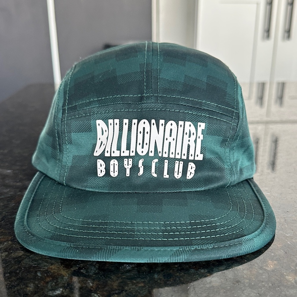 Billionaire Boys Club Teal Green Plaid Five-Panel Camp Cap